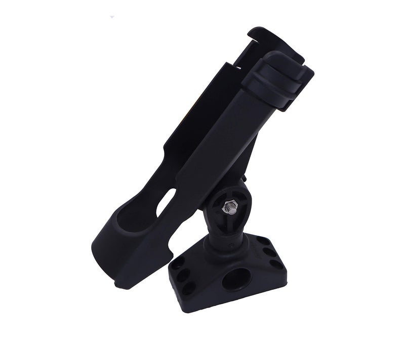 METER STAR Baitcaster/Fishing Rod Holder Spinning Rod Holder Black with 360-degree Adjustment Kayak Fishing Boat Power Lock Rod Holder and M6 304 Screws and Install Tools - Image 2